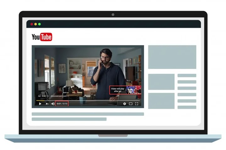 إعلانات غير قابلة للتخطي على موقع يوتيوب