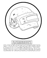 Pubg Battlegrounds helmet coloring page