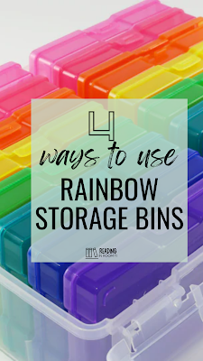 Check out four ways to use rainbow storage bins that will help you organize your materials for reading groups.