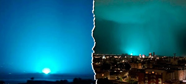 ¿Se aparece el demonio? Causa miedo extraña luz azul en el cielo de México (FOTOS)