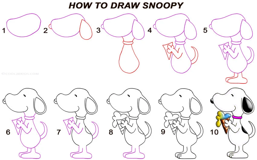 How to Draw Snoopy