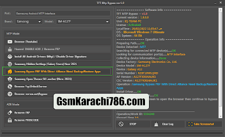 Samsung FRP Tool 2022 Latest  TFT MTP Bypass Tool (Direct