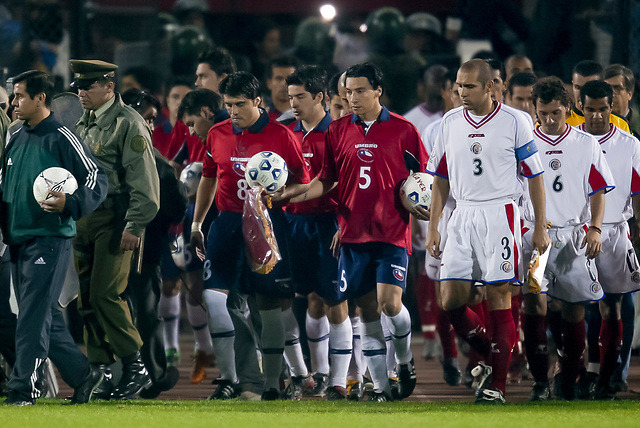 Chile y Costa Rica en partido amistoso, 30 de abril de 2003