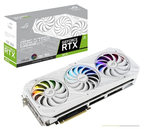 ASUS ROG Strix NVIDIA GeForce RTX 3070 V2 White OC Edition Graphics Card