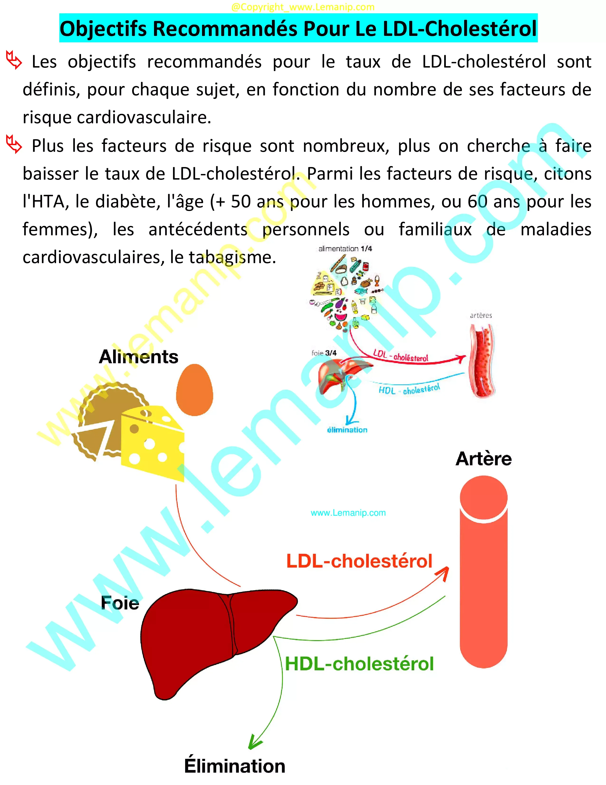 Objectifs LDL Cholestérol