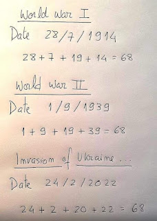 wojna na Ukrainie, Władimir Putin, III wojna światowa, wojna w Ukrainie, I wojna światowa, II wojna światowa, numerologia, cyfra 5, liczba 23, liczba 5, atak na Ukrainę numerologia