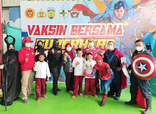 Bersama Superhero BINDA Jawa Tengah Gelar Vaksinasi Anak