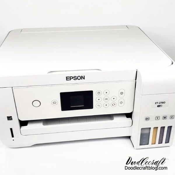 How to Set Up a Sublimation Printer! Learn how to set up a sublimation printer for all sorts of fun crafts. This Epson ET-2760 Printer is perfect to add sublimation ink to, so you can transfer seamlessly onto sublimation blanks.   It's easy to get your Ecotank printer set up for sublimation with these simple steps.