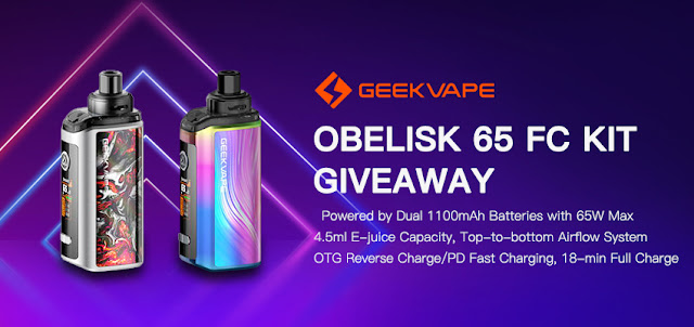 GeekVape Obelisk 65 FC Kit Giveaway by Sourcemore