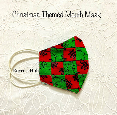 Christmas Themed quilted Mouth Mask
