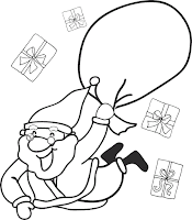 Santa Claus with gifts coloring page