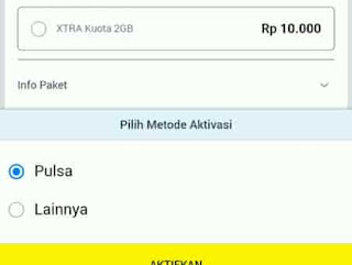 beli paket internet di MyXL pakai pulsa