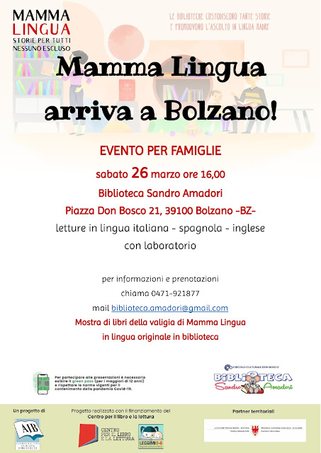 Mamma Lingua, letture ad alta voce, Bolzano, Sudtirol, eventi gratuiti