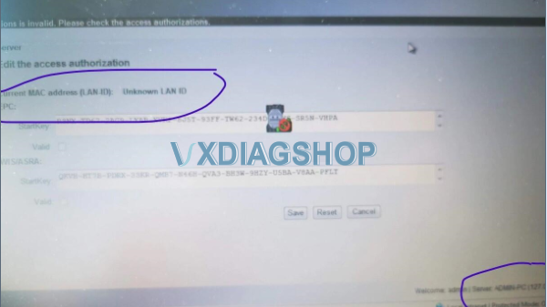 VXDIAG Benz WIS EPC “Unknown LAN ID 1