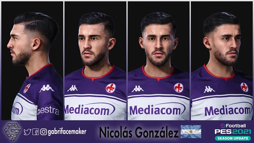 Nicolás González Face For eFootball PES 2021