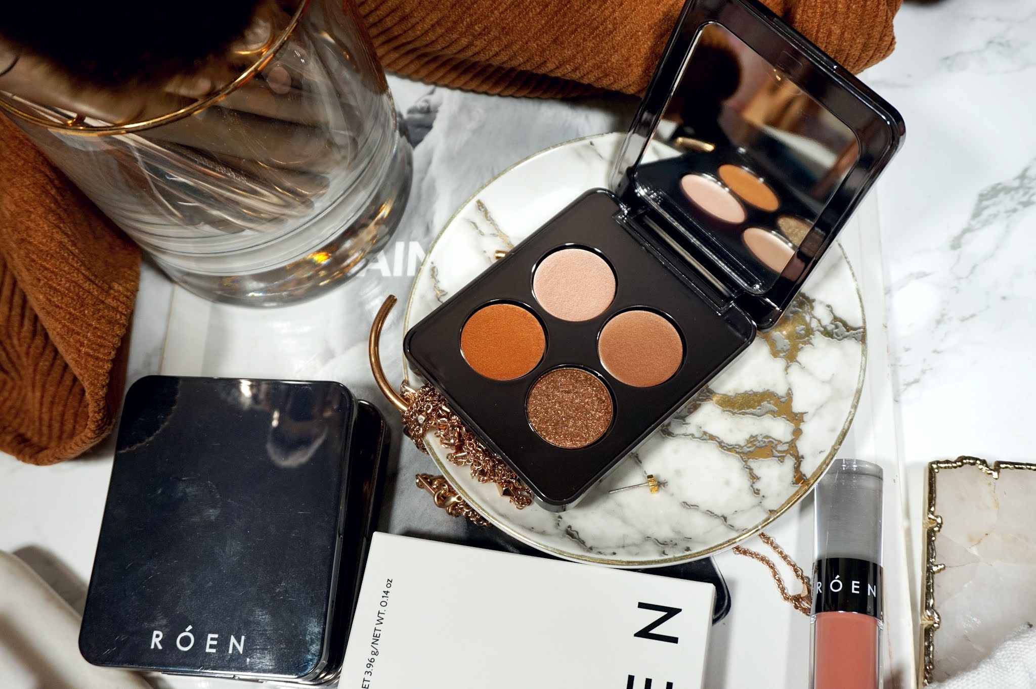 RÓEN Beauty Gold Lust Eye Shadow Palette Review and Swatches