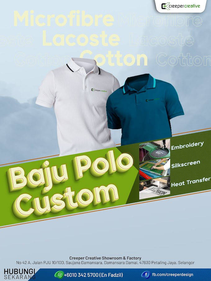 Baju Polo Custom Murah dan Berkualiti