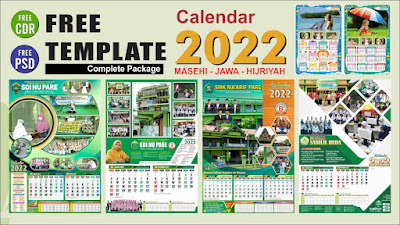 Desain Kalender Dinding 2022 PSD