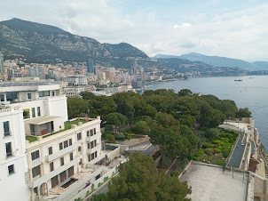 View of Monaco from terrace of Oceanographic Museum