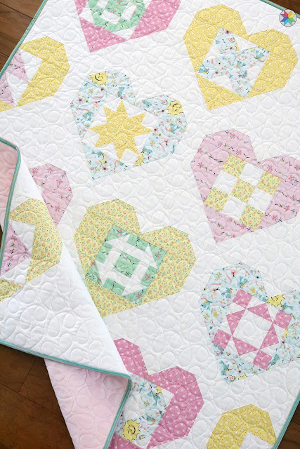 Heart quilt pattern for baby quilt idea