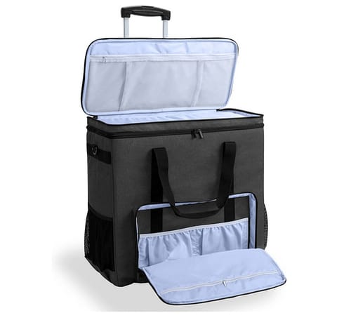 CURMIO Rolling Desktop Computer Carrying Case with Wheels