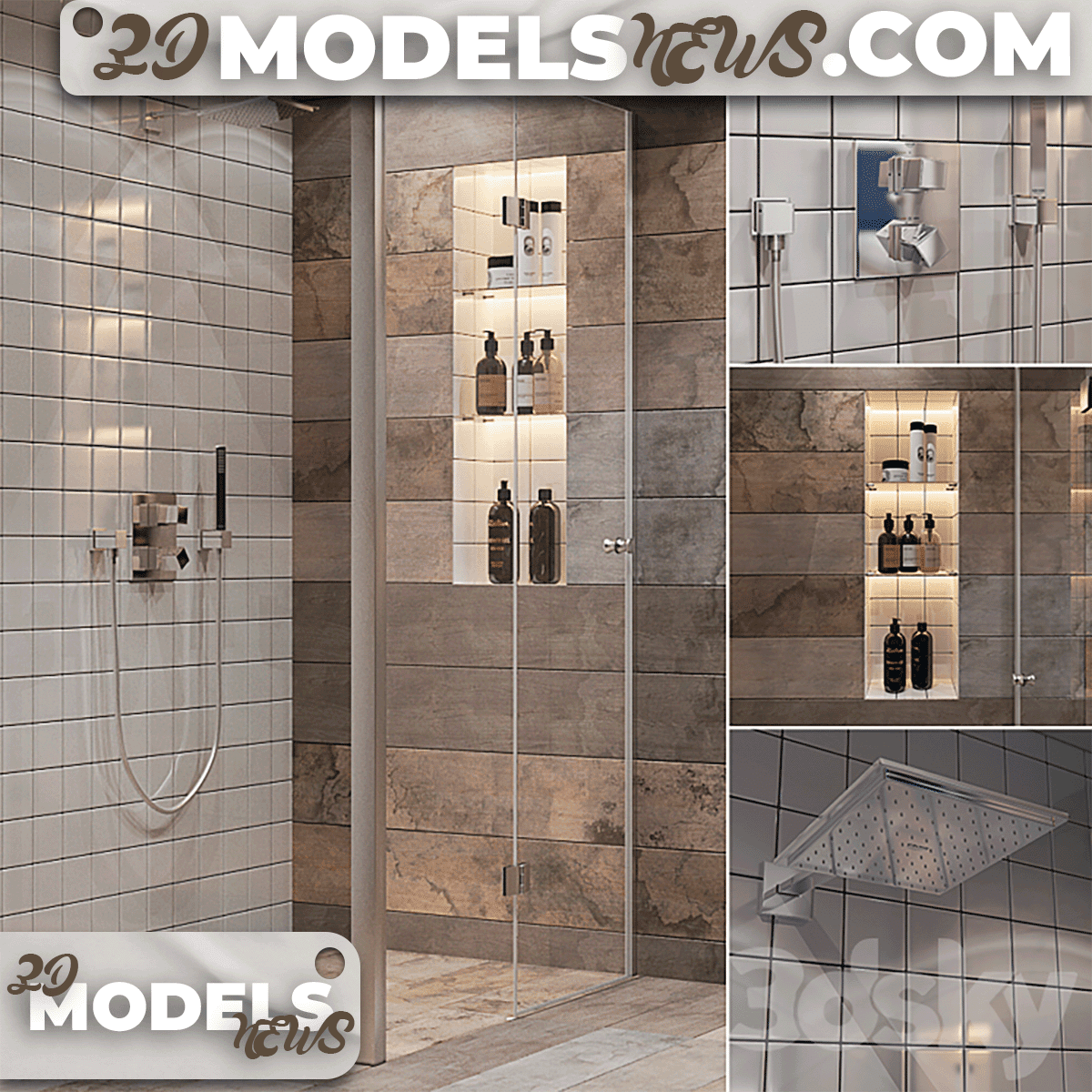 Bathroom Shower Model Set Part 2 1