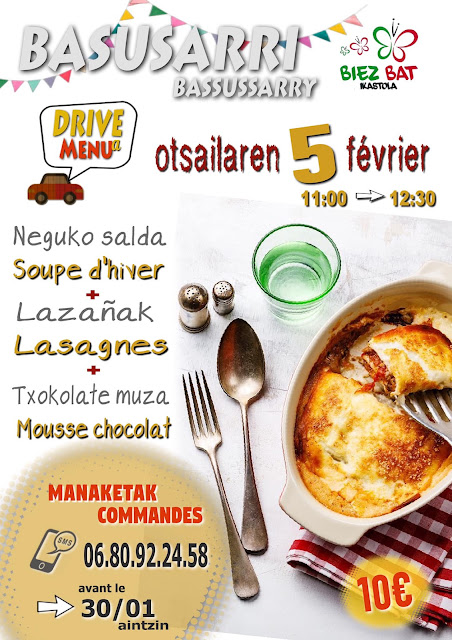 1er menu Drive BIEZ BAT Ikastola 2022