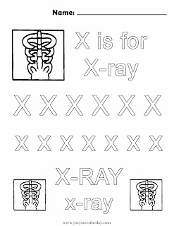 X is for X-ray worksheet