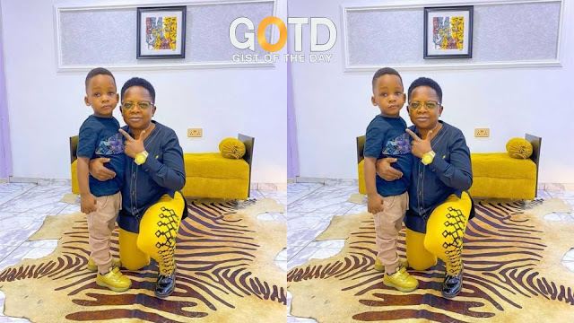 Actor Chinedu Ikedieze ‘Aki’ Shows Off His Son For the First Time (Photo)