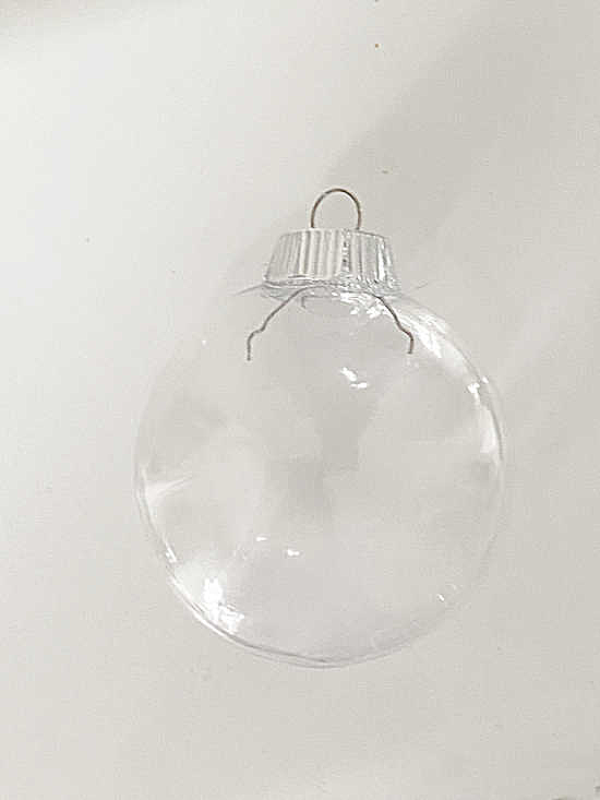 clear plastic ornament