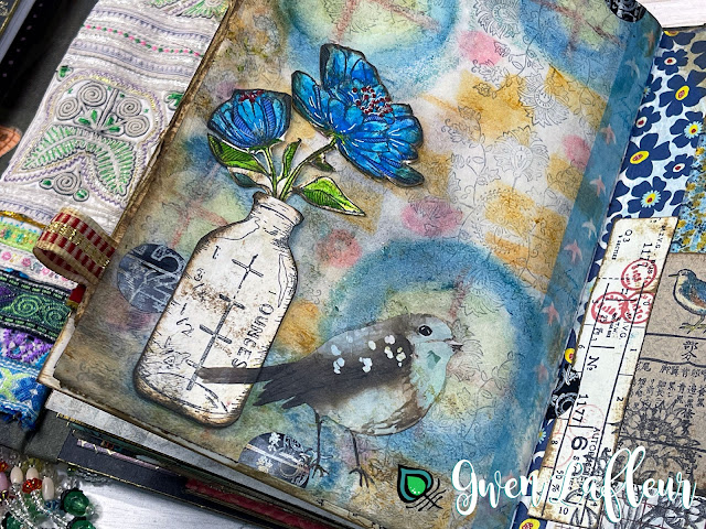 Nature Journal Page with stamps from EGL25 - EGL27 - Gwen Lafleur