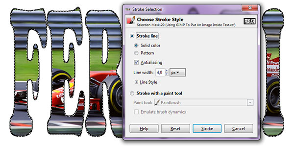 Make Stroke Selection.