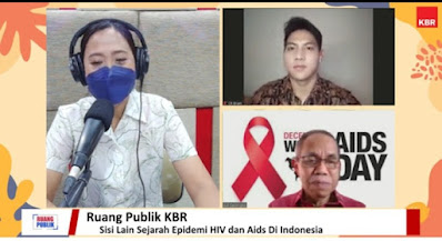 nara sumber diskusi ruang publik KBR sejarah epidemi hiv dan aids di Indonesia