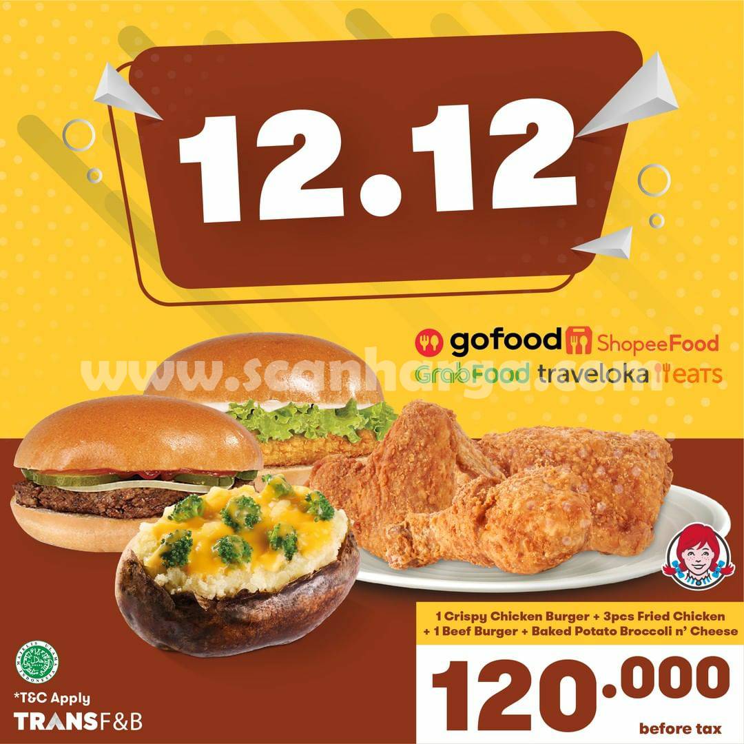 Wendys Promo 12.12 - Beli Paket Spesial 12.12 Cuma 120K