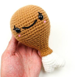 PATRON GRATIS MUSLO DE POLLO AMIGURUMI 46990 🍗