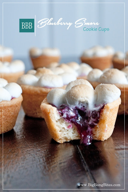 Blueberry S'more Cookie Cups