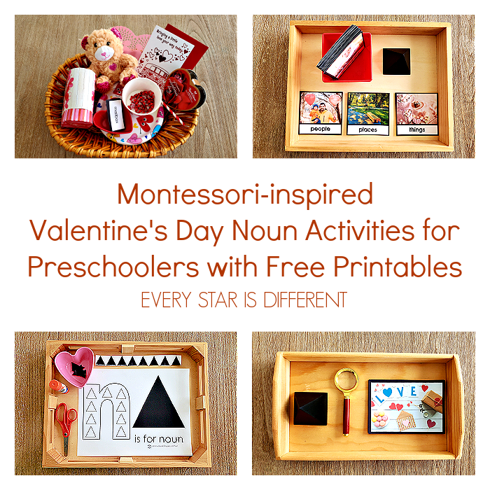 Valentine's Day Noun Activities for Preschoolers with Free Printable