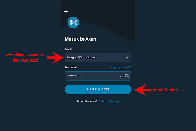 Login Akun Indodax