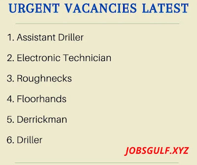 Urgent Vacancies Latest