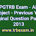 PGTRB - Chemistry Original Question Paper -2013 Download Pdf
