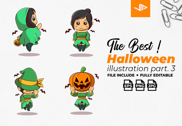 Ilustrasi halloween lucu terbaik