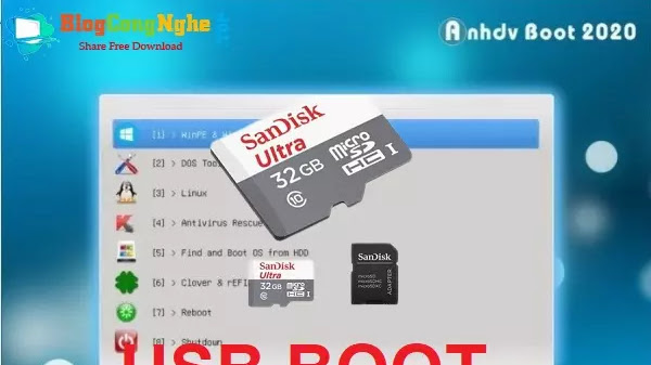 Hướng dẫn tạo USB Boot đa năng cứu hộ máy tính bằng thẻ nhớ SD