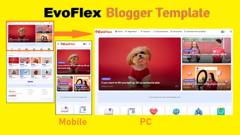 Download EvoFlex Blogger Template Free