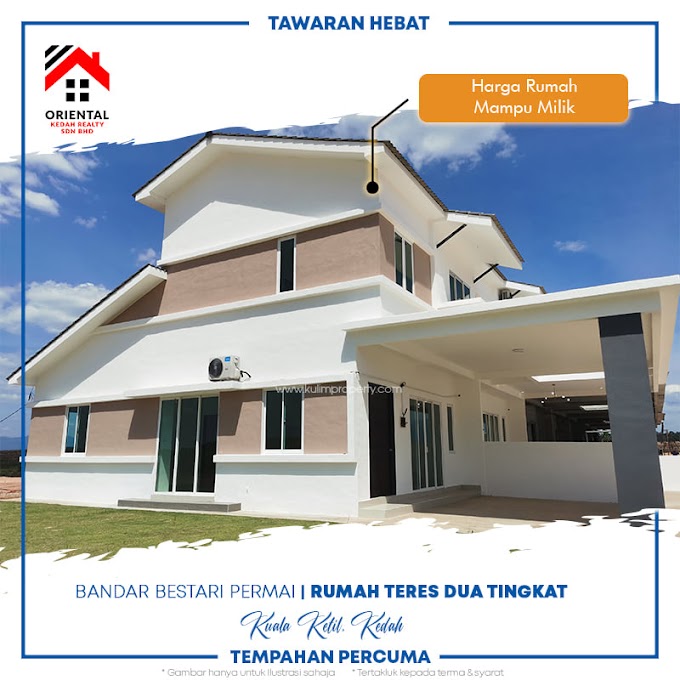   Dengan 𝐭𝐞𝐦𝐩𝐚𝐡𝐚𝐧 𝐩𝐞𝐫𝐜𝐮𝐦𝐚 sahaja , anda sudah boleh miliki rumah mewah ini iaitu Bandar Bestari Permai , Kuala Ketil!