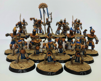 Tomb Kings Blood Bowl Team Front Rows Painted