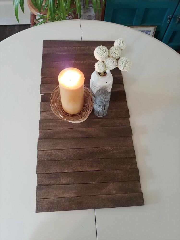 Repurposed Wood Shim Table Runner