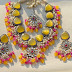 Polki kundan necklace