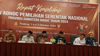 Rakor Badan Adhoc Pilkada Serentak, Ketua KPU Sumbar Singgung Permasalahan yang Bakal Muncul