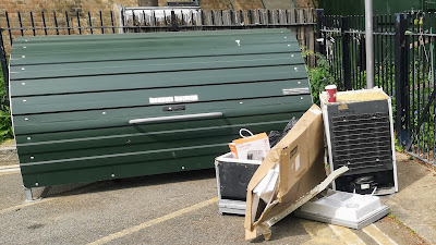 Photo of fly tipped goods at the end of Clinton Road