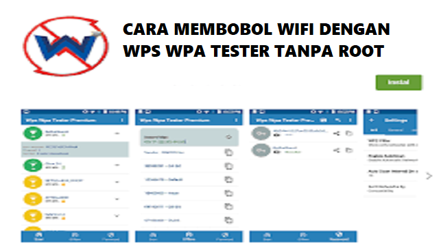 Cara Membobol Wifi Dengan WPS WPA Tester Tanpa Root